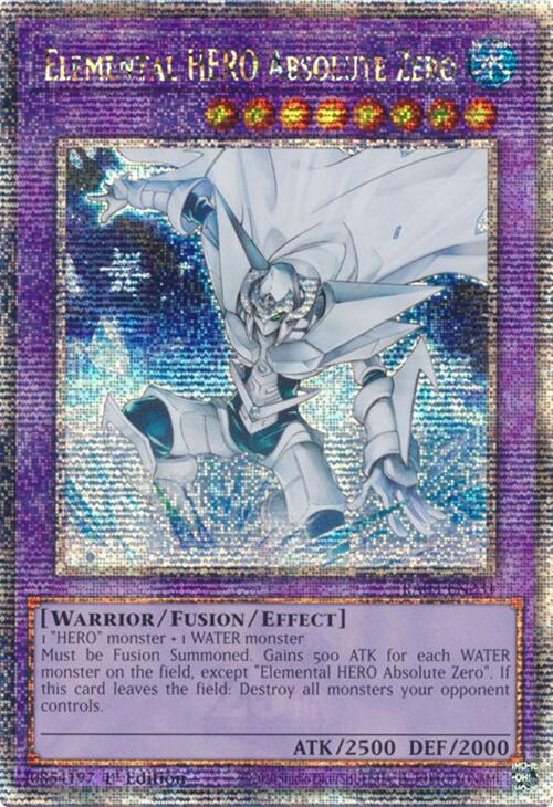 Elemental HERO Absolute Zero (Quarter Century Secret Rare) [RA03-EN231] Quarter Century Secret Rare | Jomio and Rueliete's Cards and Comics