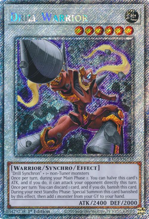 Drill Warrior (Platinum Secret Rare) [RA03-EN232] Platinum Secret Rare | Jomio and Rueliete's Cards and Comics