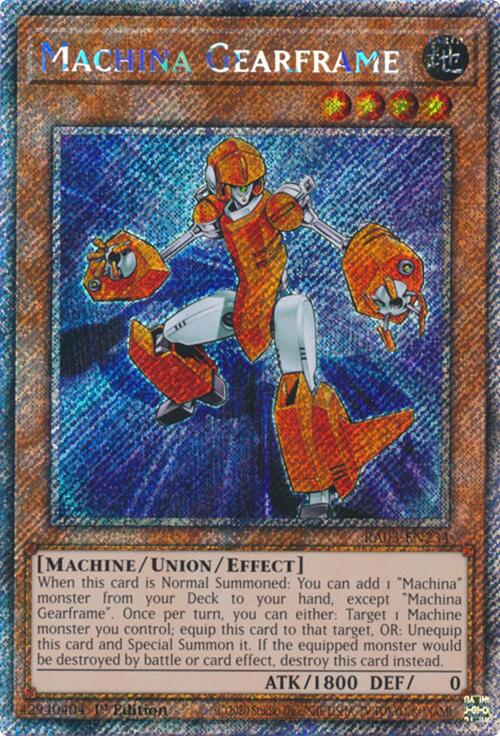 Machina Gearframe (Platinum Secret Rare) [RA03-EN234] Platinum Secret Rare | Jomio and Rueliete's Cards and Comics