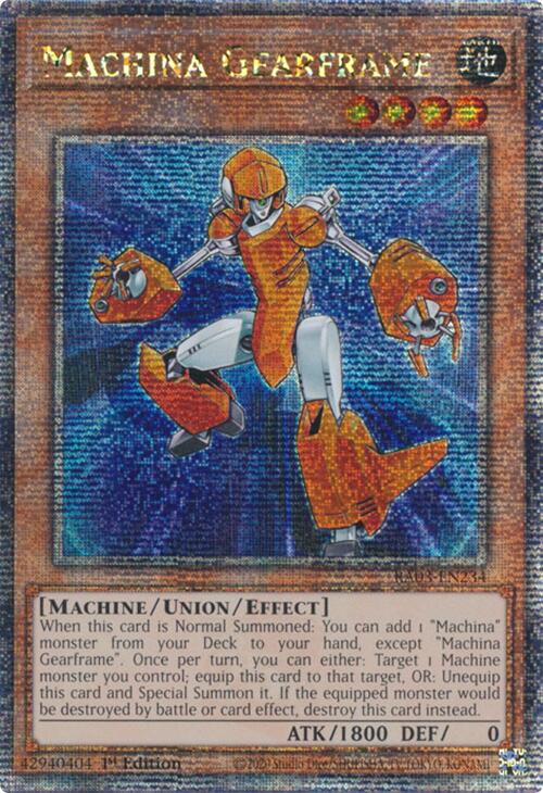 Machina Gearframe (Quarter Century Secret Rare) [RA03-EN234] Quarter Century Secret Rare | Jomio and Rueliete's Cards and Comics