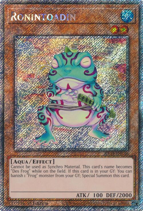Ronintoadin (Platinum Secret Rare) [RA03-EN236] Platinum Secret Rare | Jomio and Rueliete's Cards and Comics
