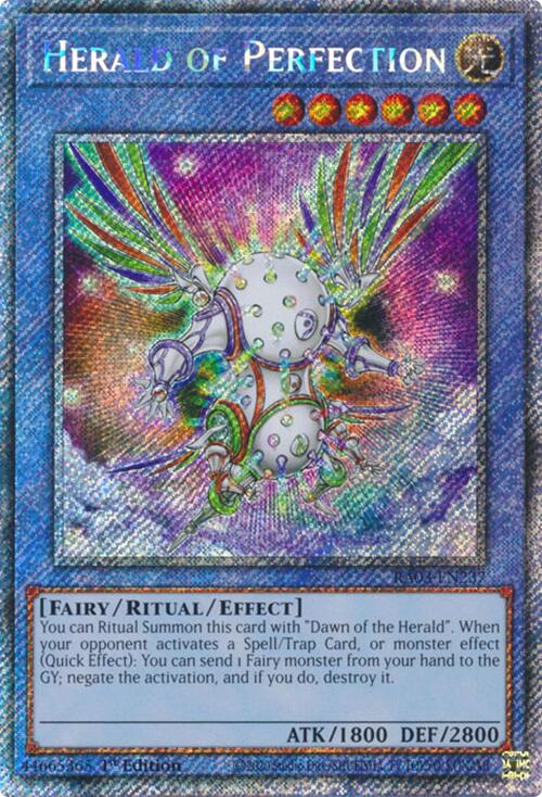 Herald of Perfection (Platinum Secret Rare) [RA03-EN237] Platinum Secret Rare | Jomio and Rueliete's Cards and Comics