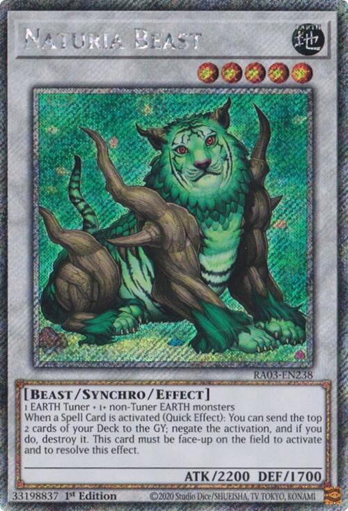 Naturia Beast (Platinum Secret Rare) [RA03-EN238] Platinum Secret Rare | Jomio and Rueliete's Cards and Comics