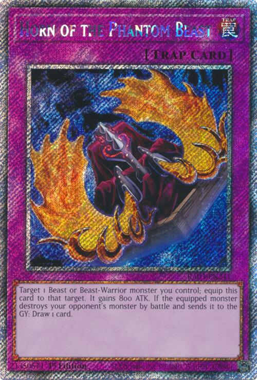 Horn of the Phantom Beast (Platinum Secret Rare) [RA03-EN241] Platinum Secret Rare | Jomio and Rueliete's Cards and Comics