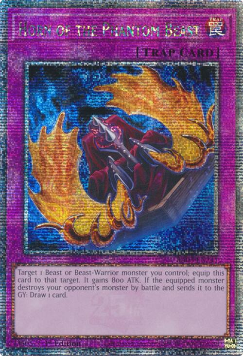 Horn of the Phantom Beast (Quarter Century Secret Rare) [RA03-EN241] Quarter Century Secret Rare | Jomio and Rueliete's Cards and Comics