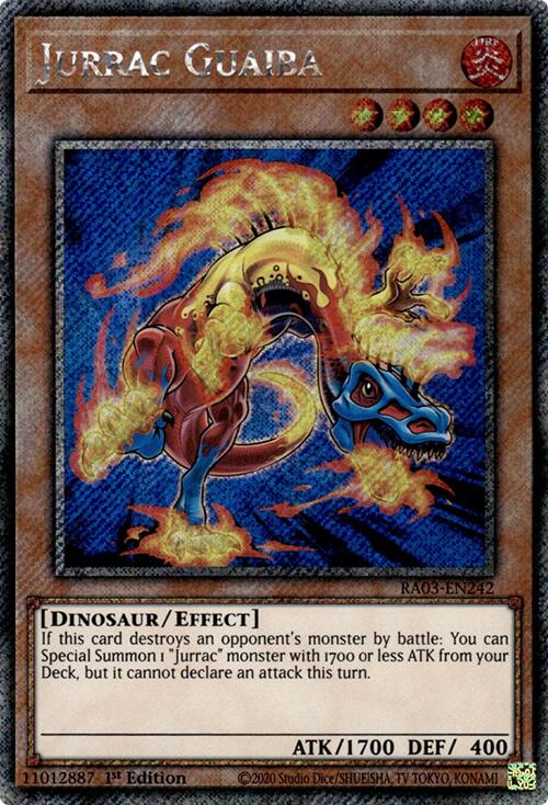 Jurrac Guaiba (Platinum Secret Rare) [RA03-EN242] Platinum Secret Rare | Jomio and Rueliete's Cards and Comics
