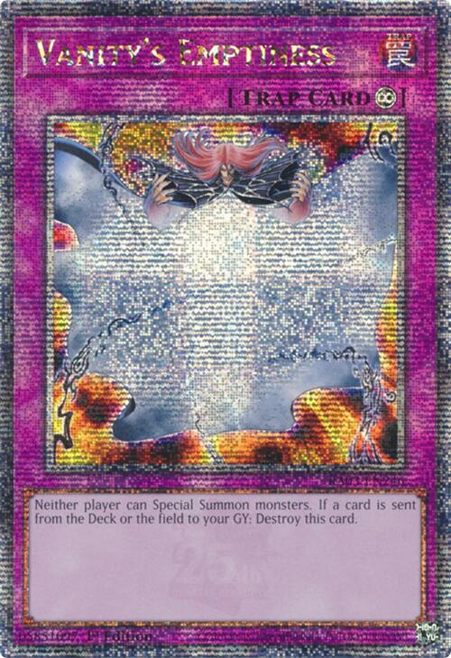 Vanity's Emptiness (Quarter Century Secret Rare) [RA03-EN246] Quarter Century Secret Rare | Jomio and Rueliete's Cards and Comics
