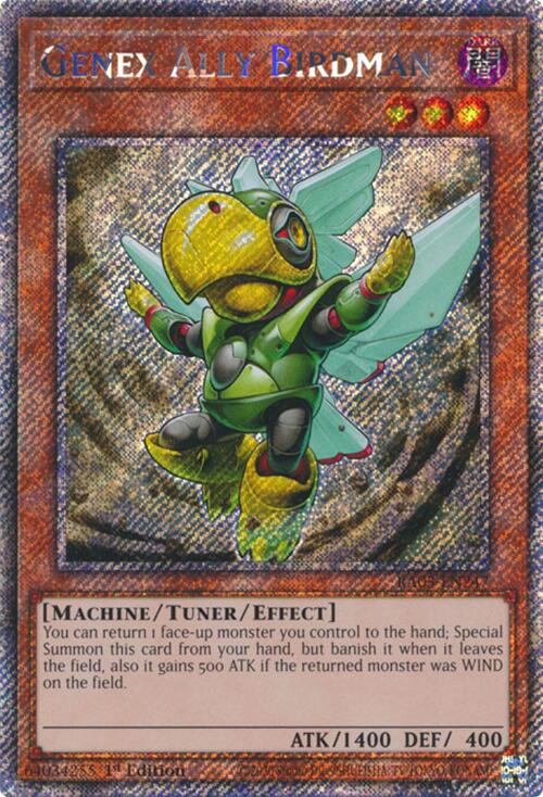 Genex Ally Birdman (Platinum Secret Rare) [RA03-EN247] Platinum Secret Rare | Jomio and Rueliete's Cards and Comics