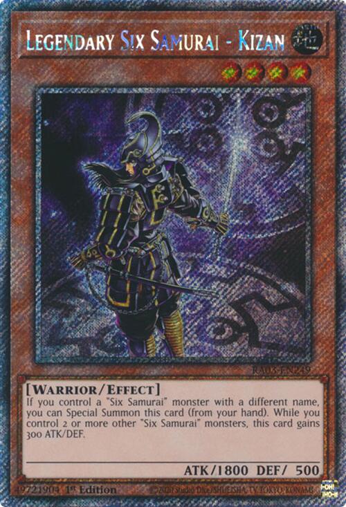 Legendary Six Samurai - Kizan (Platinum Secret Rare) [RA03-EN249] Platinum Secret Rare | Jomio and Rueliete's Cards and Comics
