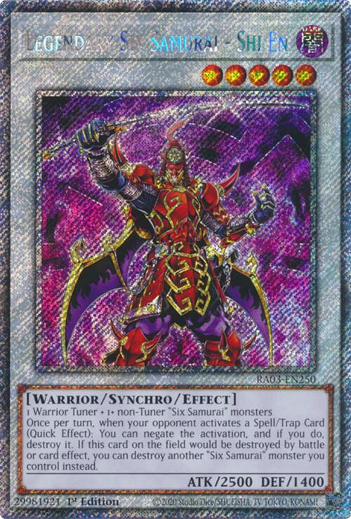 Legendary Six Samurai - Shi En (Platinum Secret Rare) [RA03-EN250] Platinum Secret Rare | Jomio and Rueliete's Cards and Comics