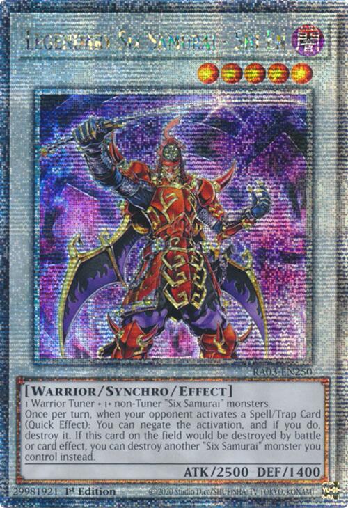 Legendary Six Samurai - Shi En (Quarter Century Secret Rare) [RA03-EN250] Quarter Century Secret Rare | Jomio and Rueliete's Cards and Comics