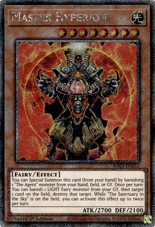 Master Hyperion (Platinum Secret Rare) [RA03-EN252] Platinum Secret Rare | Jomio and Rueliete's Cards and Comics
