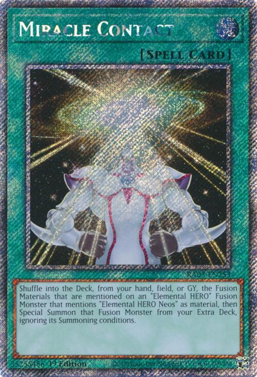Miracle Contact (Platinum Secret Rare) [RA03-EN253] Platinum Secret Rare | Jomio and Rueliete's Cards and Comics