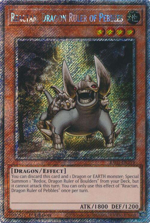 Reactan, Dragon Ruler of Pebbles (Platinum Secret Rare) [RA03-EN254] Platinum Secret Rare | Jomio and Rueliete's Cards and Comics