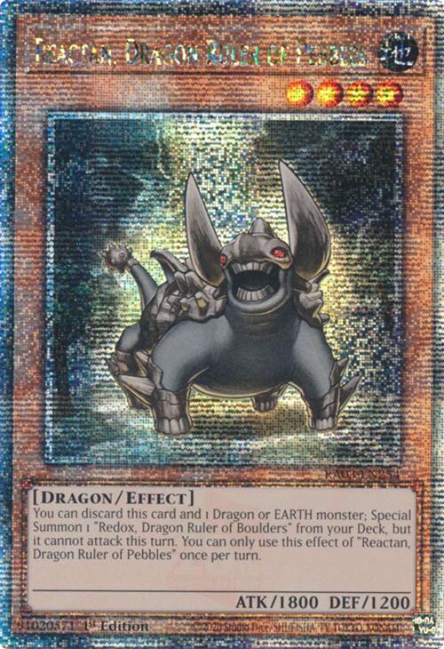 Reactan, Dragon Ruler of Pebbles (Quarter Century Secret Rare) [RA03-EN254] Quarter Century Secret Rare | Jomio and Rueliete's Cards and Comics