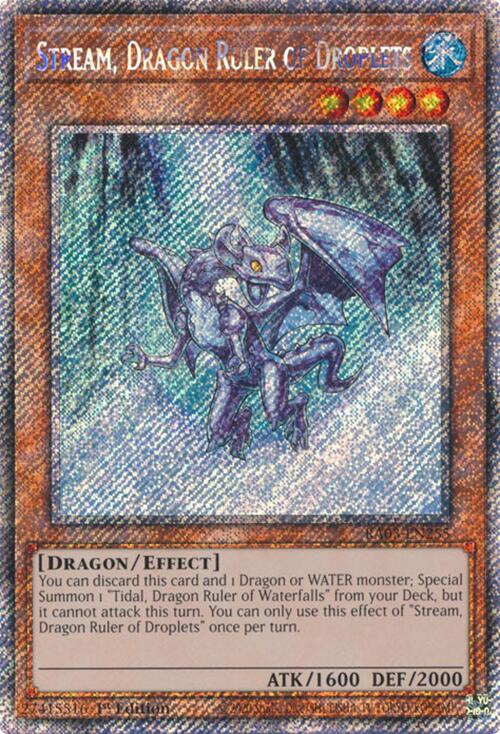 Stream, Dragon Ruler of Droplets (Platinum Secret Rare) [RA03-EN255] Platinum Secret Rare | Jomio and Rueliete's Cards and Comics