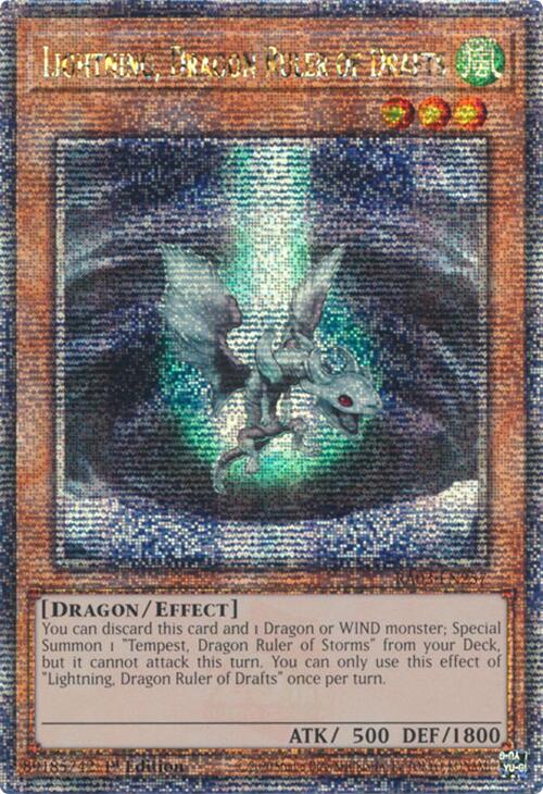 Lightning, Dragon Ruler of Drafts (Quarter Century Secret Rare) [RA03-EN257] Quarter Century Secret Rare | Jomio and Rueliete's Cards and Comics
