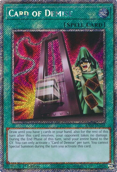 Card of Demise (Platinum Secret Rare) [RA03-EN265] Platinum Secret Rare | Jomio and Rueliete's Cards and Comics