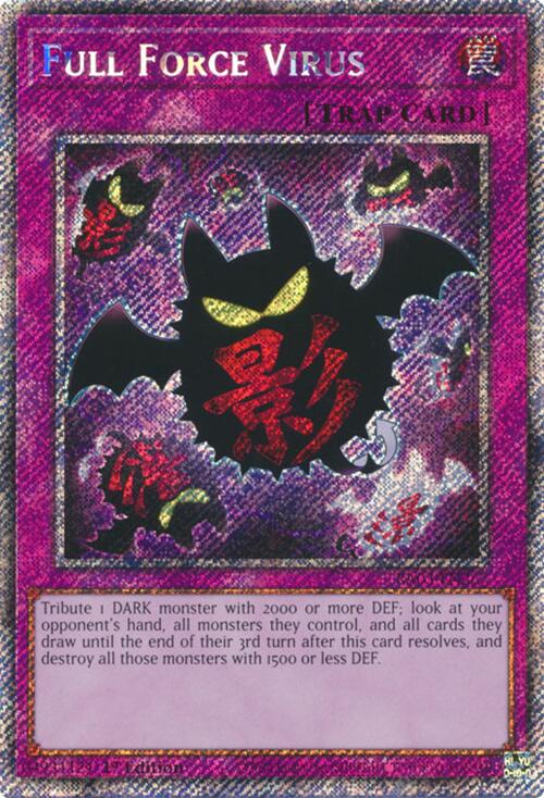 Full Force Virus (Platinum Secret Rare) [RA03-EN267] Platinum Secret Rare | Jomio and Rueliete's Cards and Comics
