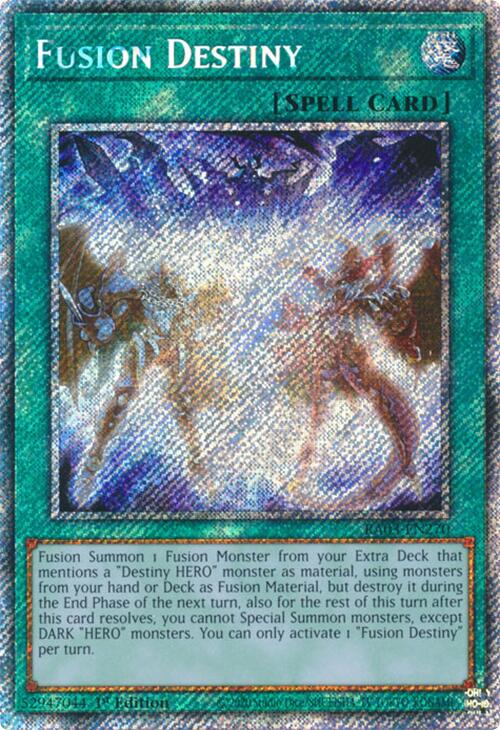 Fusion Destiny (Platinum Secret Rare) [RA03-EN270] Platinum Secret Rare | Jomio and Rueliete's Cards and Comics
