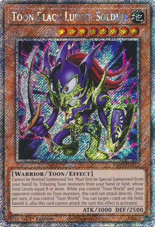 Toon Black Luster Soldier (Platinum Secret Rare) [RA03-EN272] Platinum Secret Rare | Jomio and Rueliete's Cards and Comics