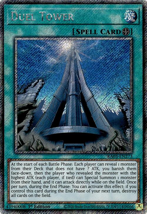 Duel Tower (Platinum Secret Rare) [RA03-EN273] Platinum Secret Rare | Jomio and Rueliete's Cards and Comics