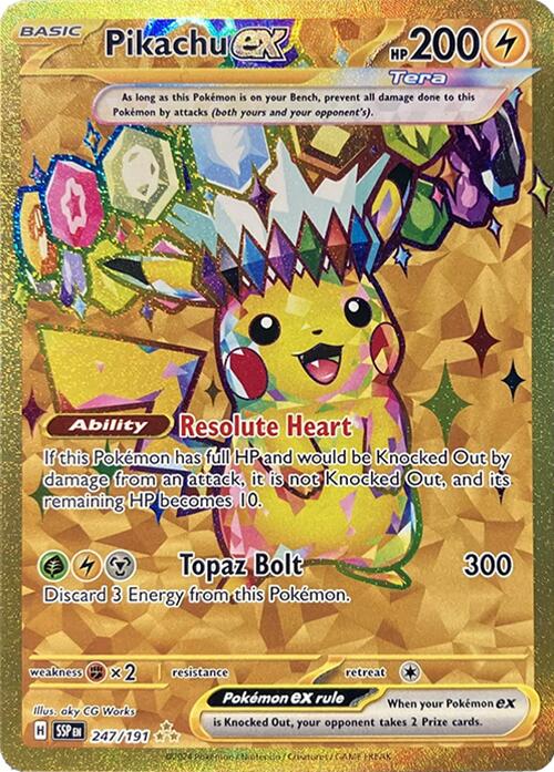 Pikachu ex (247/191) [Scarlet & Violet: Surging Sparks] | Jomio and Rueliete's Cards and Comics