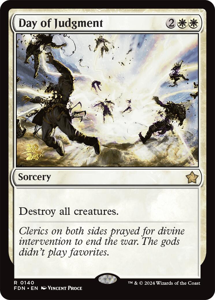 Day of Judgment [Foundations Prerelease Promos] | Jomio and Rueliete's Cards and Comics