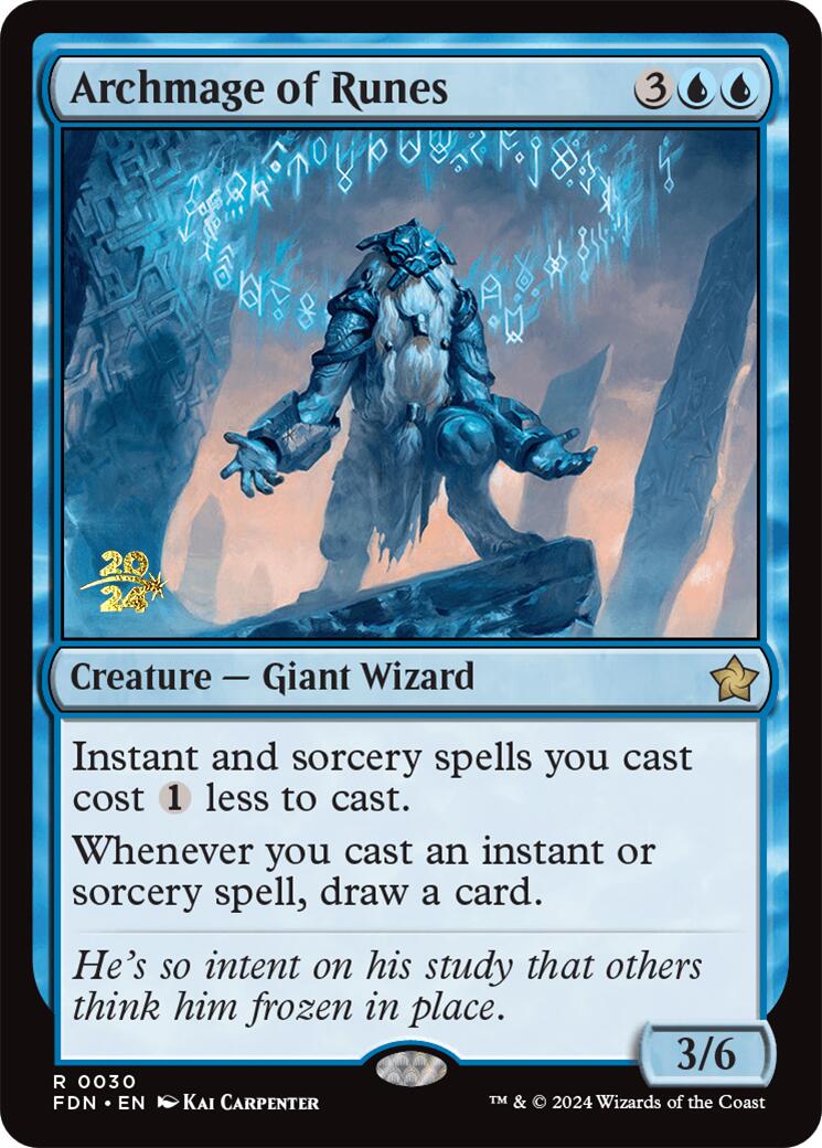 Archmage of Runes [Foundations Prerelease Promos] | Jomio and Rueliete's Cards and Comics
