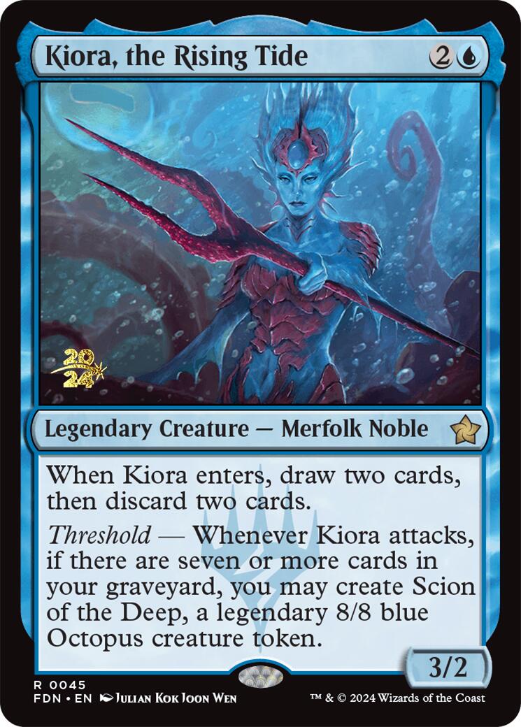 Kiora, the Rising Tide [Foundations Prerelease Promos] | Jomio and Rueliete's Cards and Comics