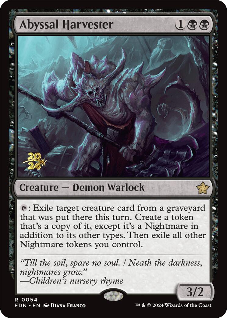 Abyssal Harvester [Foundations Prerelease Promos] | Jomio and Rueliete's Cards and Comics