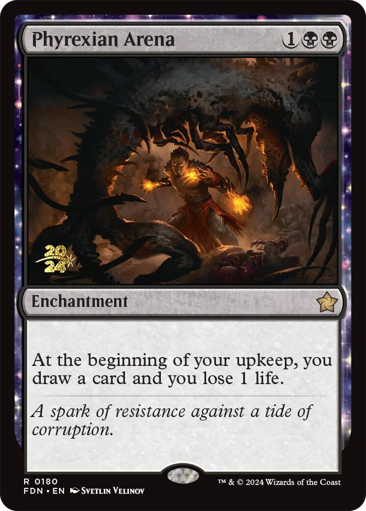 Phyrexian Arena [Foundations Prerelease Promos] | Jomio and Rueliete's Cards and Comics