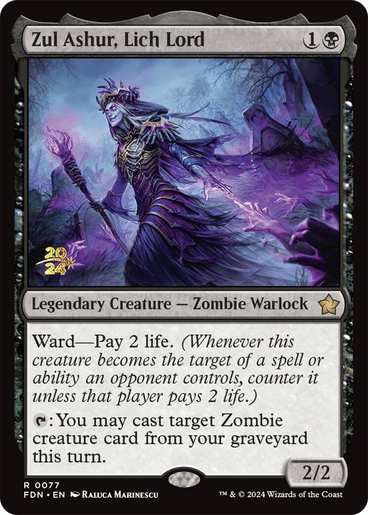 Zul Ashur, Lich Lord [Foundations Prerelease Promos] | Jomio and Rueliete's Cards and Comics