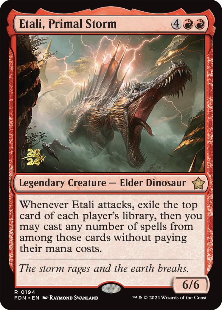 Etali, Primal Storm [Foundations Prerelease Promos] | Jomio and Rueliete's Cards and Comics