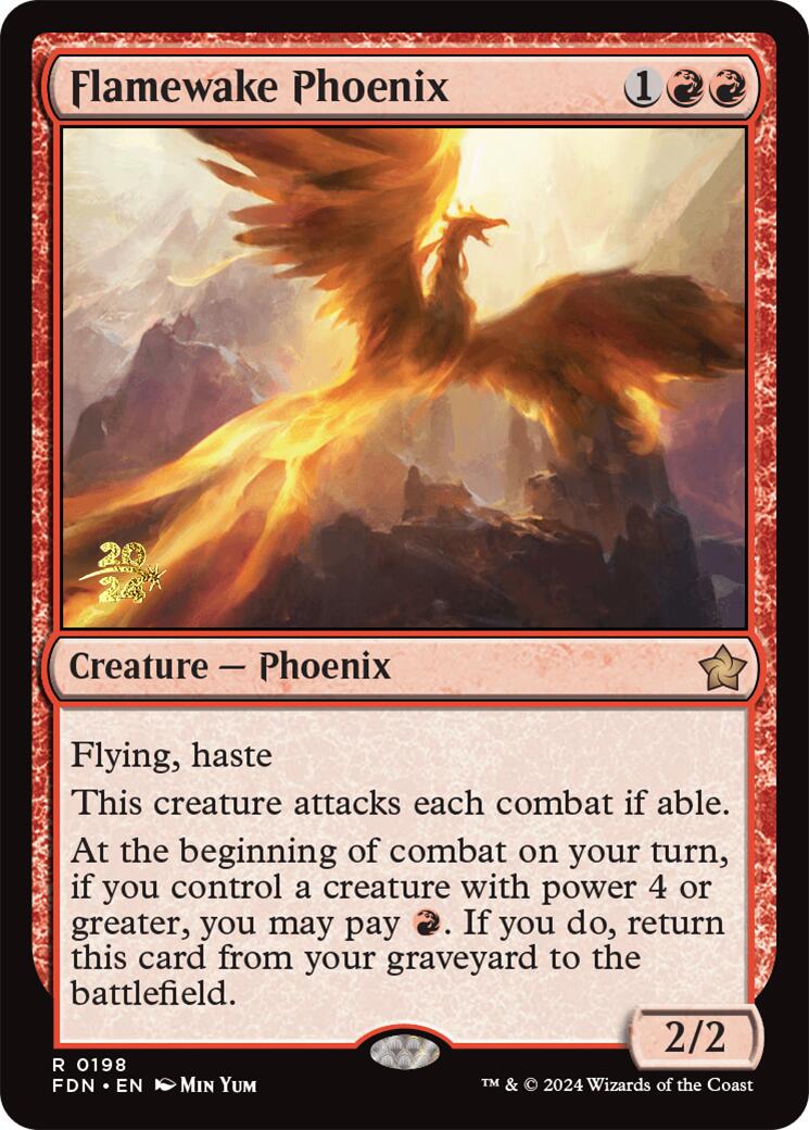 Flamewake Phoenix [Foundations Prerelease Promos] | Jomio and Rueliete's Cards and Comics