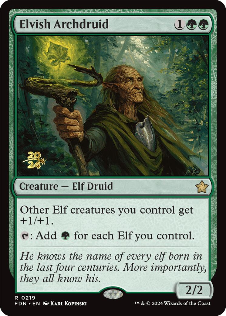 Elvish Archdruid [Foundations Prerelease Promos] | Jomio and Rueliete's Cards and Comics