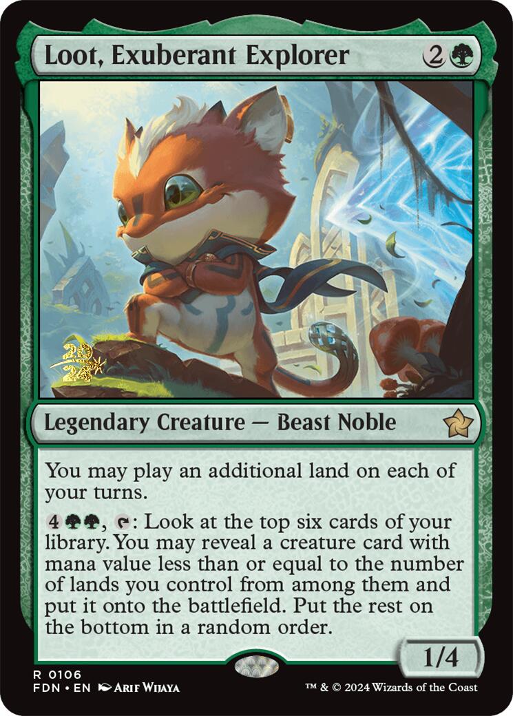Loot, Exuberant Explorer [Foundations Prerelease Promos] | Jomio and Rueliete's Cards and Comics