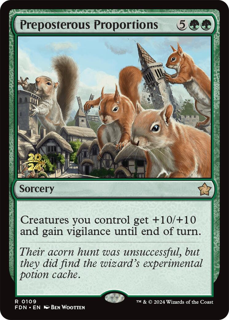 Preposterous Proportions [Foundations Prerelease Promos] | Jomio and Rueliete's Cards and Comics
