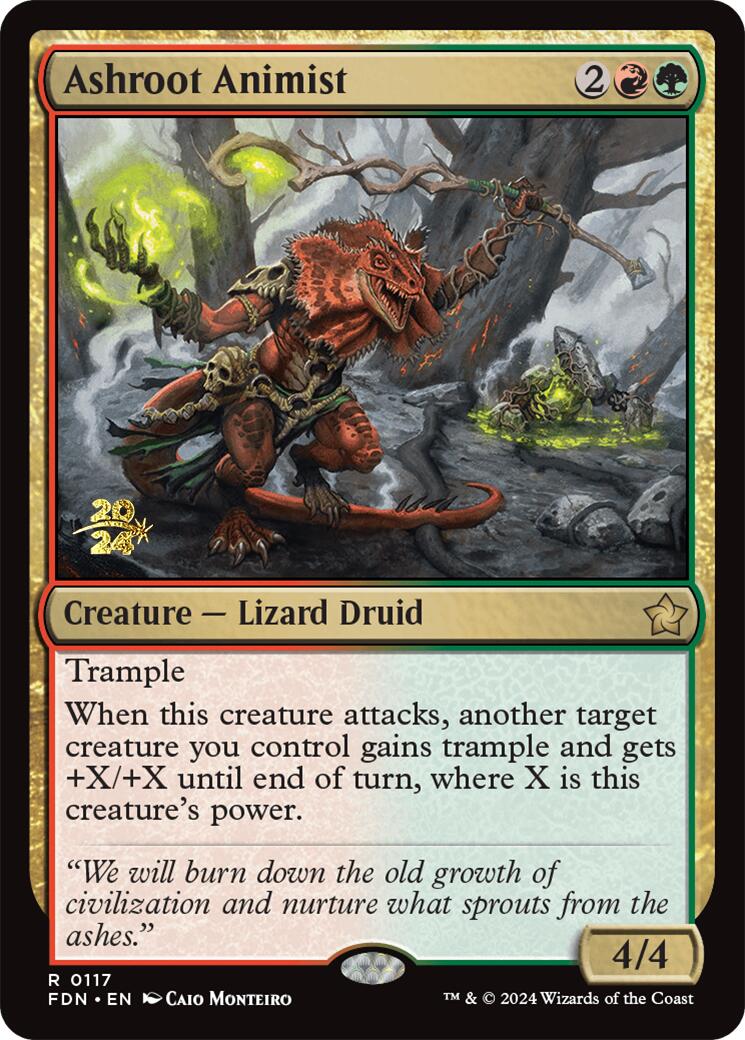 Ashroot Animist [Foundations Prerelease Promos] | Jomio and Rueliete's Cards and Comics