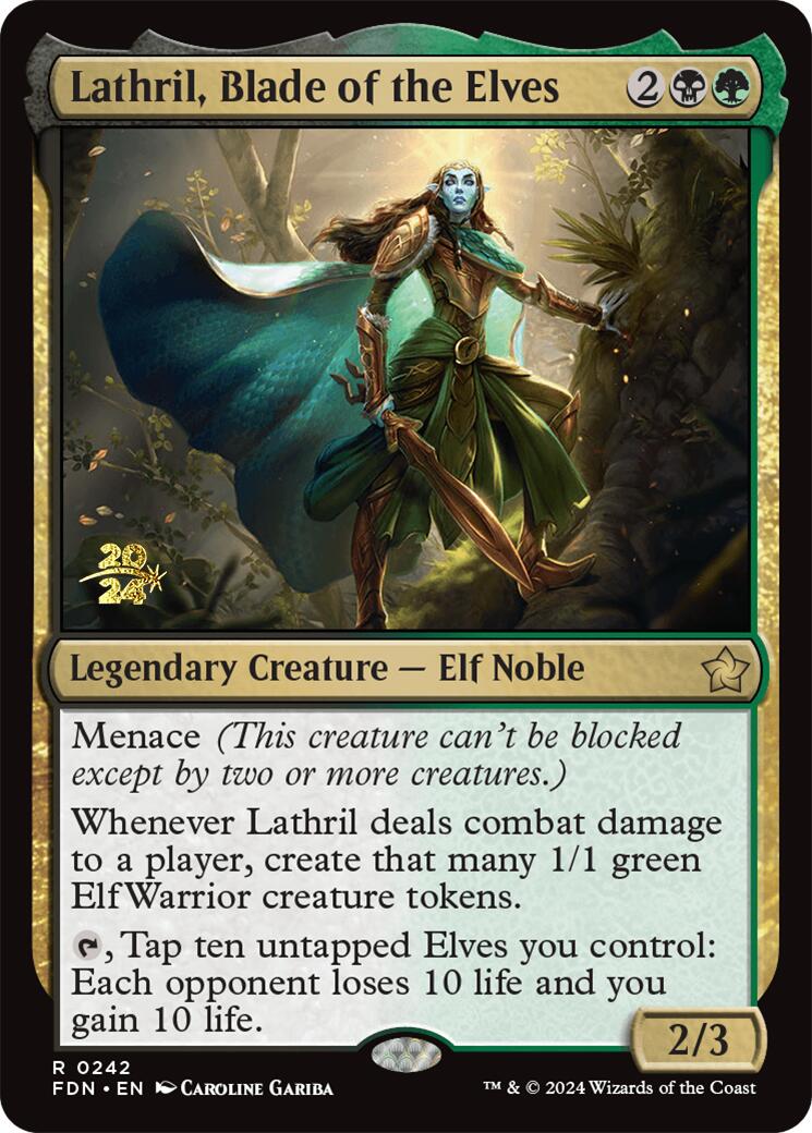 Lathril, Blade of the Elves [Foundations Prerelease Promos] | Jomio and Rueliete's Cards and Comics