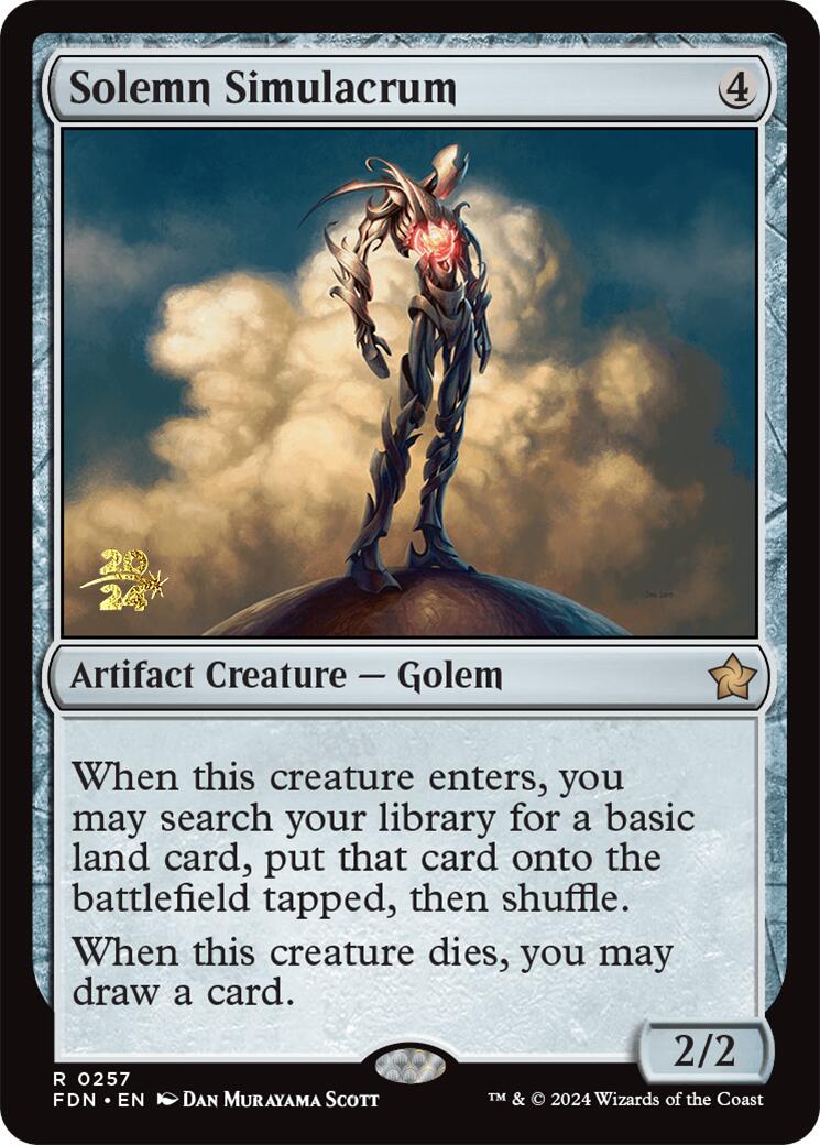 Solemn Simulacrum [Foundations Prerelease Promos] | Jomio and Rueliete's Cards and Comics