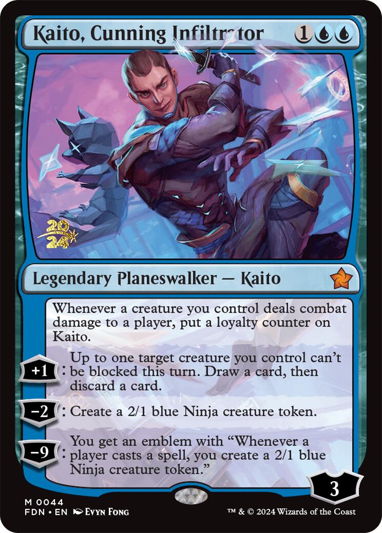 Kaito, Cunning Infiltrator [Foundations Prerelease Promos] | Jomio and Rueliete's Cards and Comics