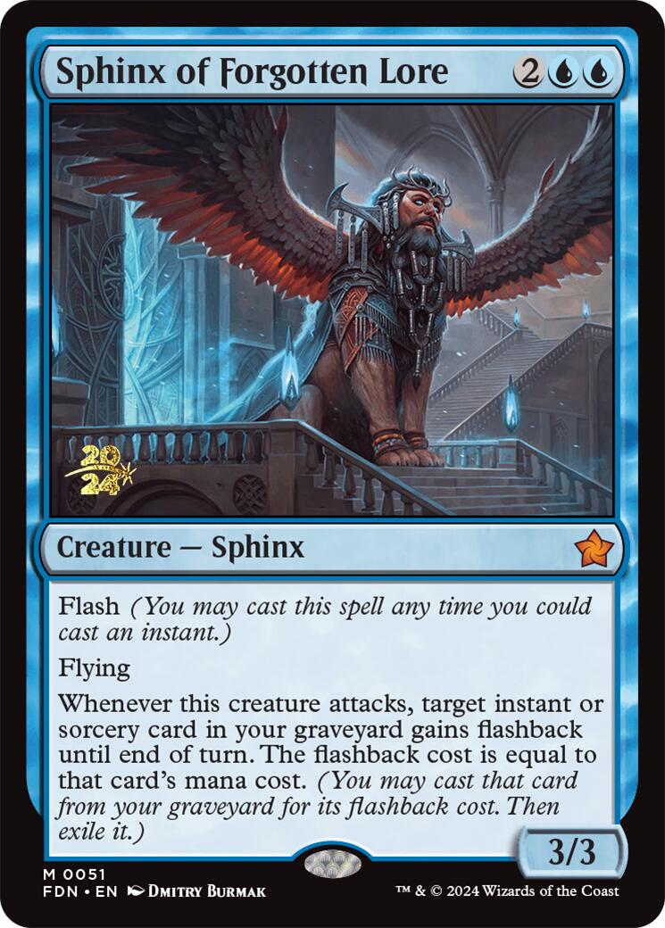Sphinx of Forgotten Lore [Foundations Prerelease Promos] | Jomio and Rueliete's Cards and Comics