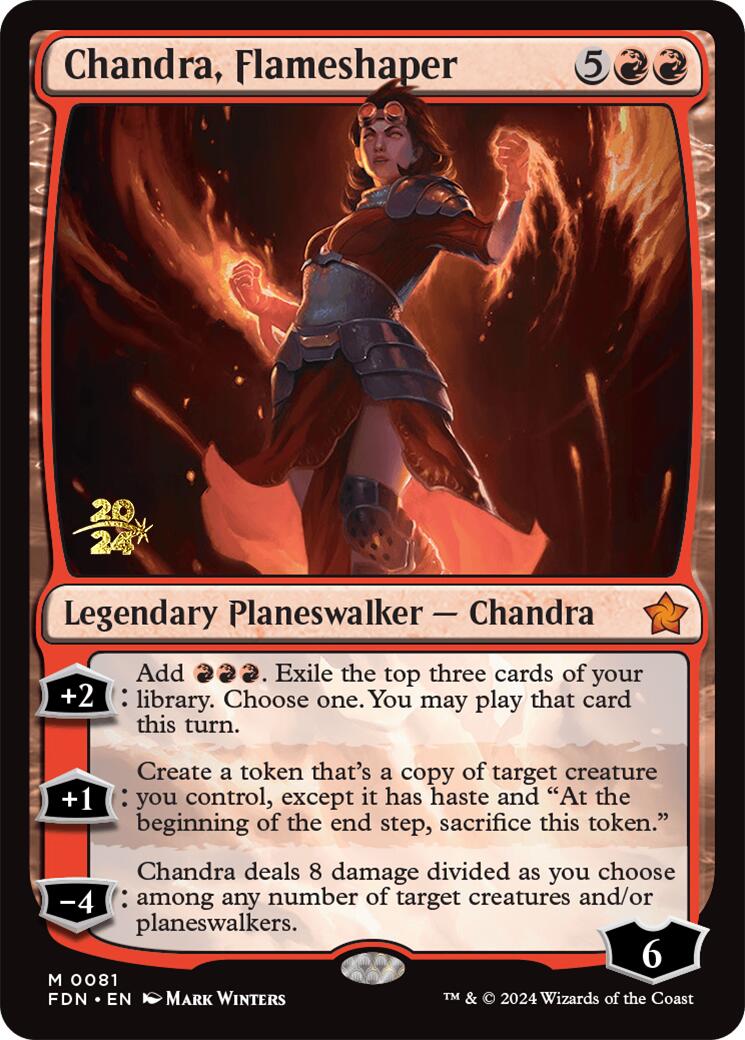 Chandra, Flameshaper [Foundations Prerelease Promos] | Jomio and Rueliete's Cards and Comics