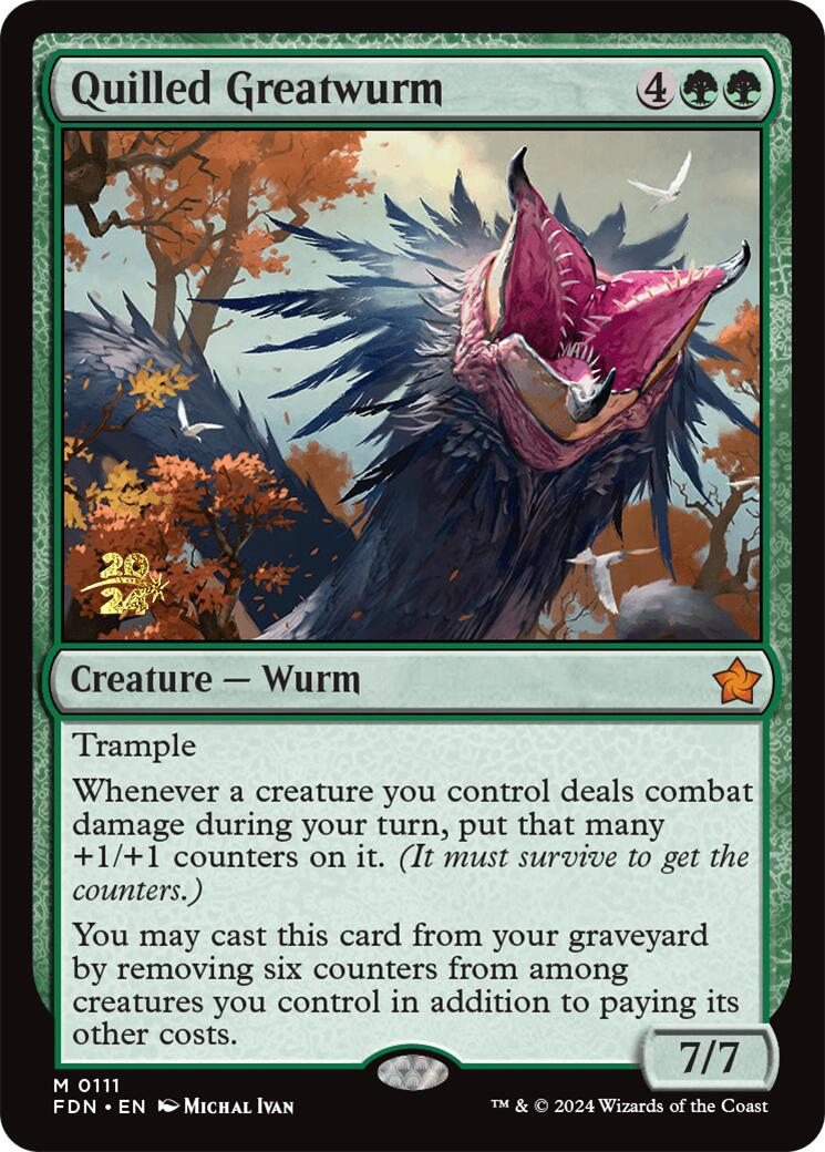 Quilled Greatwurm [Foundations Prerelease Promos] | Jomio and Rueliete's Cards and Comics