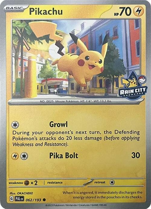 Pikachu (062/193) (Rain City Showcase) [Miscellaneous Cards] | Jomio and Rueliete's Cards and Comics