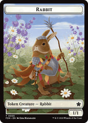 Rabbit // Soldier Double-Sided Token [Foundations Tokens] | Jomio and Rueliete's Cards and Comics