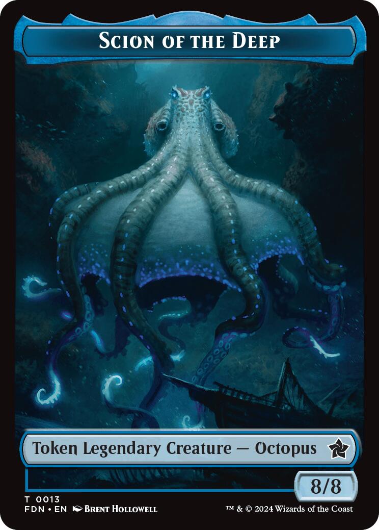 Scion of the Deep // Koma's Coil Doubled-Sided Token [Foundations Tokens] | Jomio and Rueliete's Cards and Comics