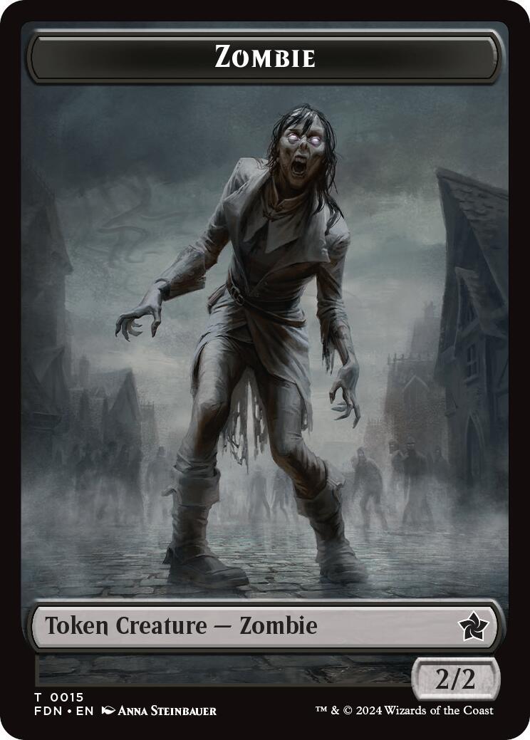 Zombie // Insect Doubled-Sided Token [Foundations Tokens] | Jomio and Rueliete's Cards and Comics