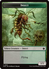 Zombie // Insect Doubled-Sided Token [Foundations Tokens] | Jomio and Rueliete's Cards and Comics